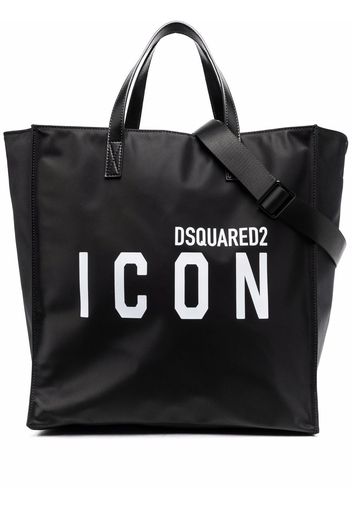 Dsquared2 Borsa a spalla con stampa - Nero