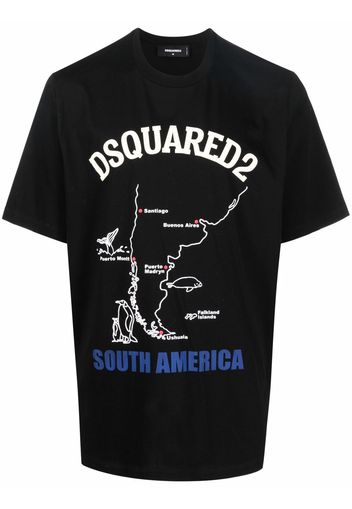 Dsquared2 T-shirt con stampa - Nero