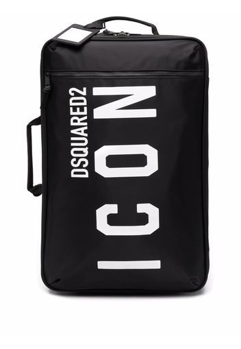 Dsquared2 Valigia Icon con logo - Nero