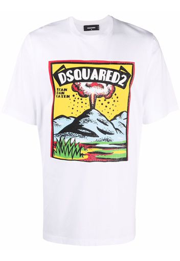 Dsquared2 T-shirt con stampa - Bianco