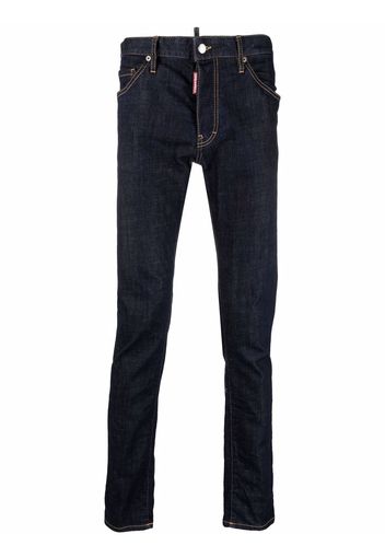 Dsquared2 Jeans slim con stampa - Blu