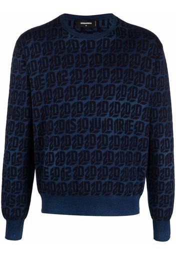 Dsquared2 Maglione con monogramma - Blu