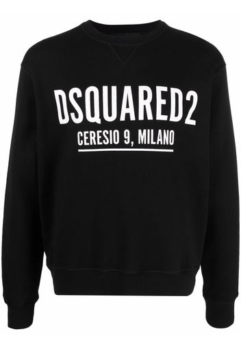 Dsquared2 Felpa con stampa - Nero