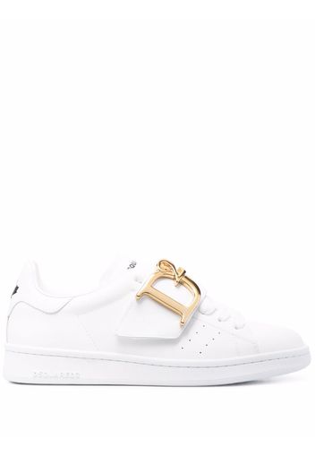 Dsquared2 logo plaque strap sneakers - Bianco