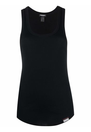 Dsquared2 cotton ribbed tank-top - Nero