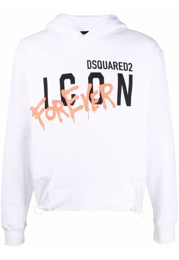 Dsquared2 grafitti-print hoodie - Bianco