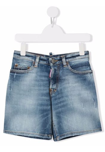 Dsquared2 Kids faded-effect denim shorts - Blu