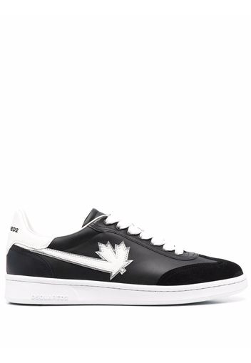 Dsquared2 logo-patch leather sneakers - Nero