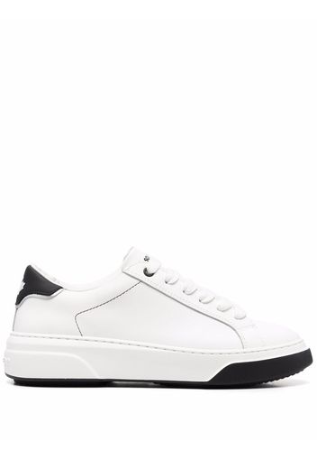 Dsquared2 lace-up leather sneakers - Bianco