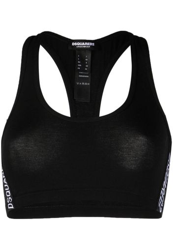 Dsquared2 logo-tape sport bra - Nero