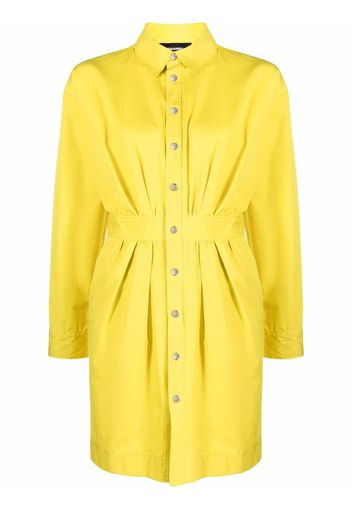 Dsquared2 fitted waistline buttoned shirt dress - Giallo