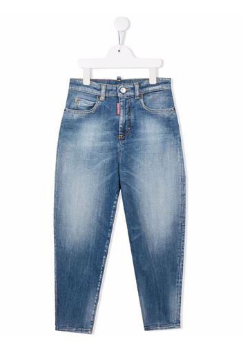 Dsquared2 Kids mid-rise slim-cut jeans - Blu