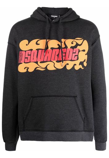 Dsquared2 logo-print relaxed hoodie - Grigio