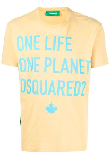 Dsquared2 T-shirt con stampa - Giallo