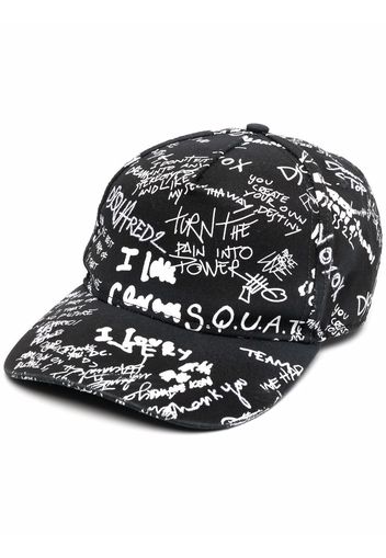 Dsquared2 graffiti logo-print baseball cap - Nero