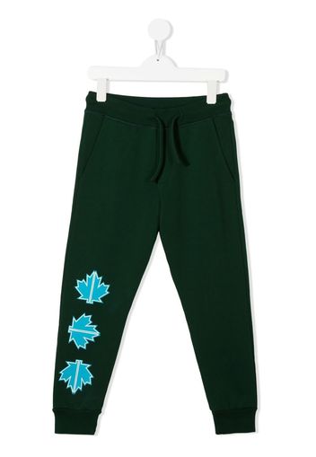 Dsquared2 Kids logo-print cotton track pants - Verde