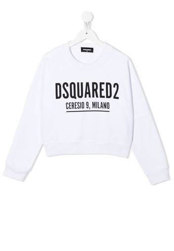 Dsquared2 Kids logo-print cotton sweatshirt - Bianco
