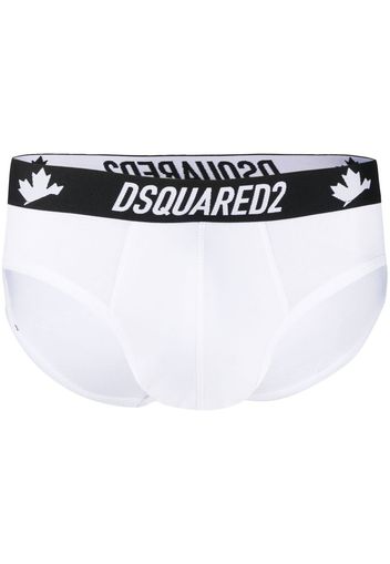 Dsquared2 logo-waistband briefs - Bianco