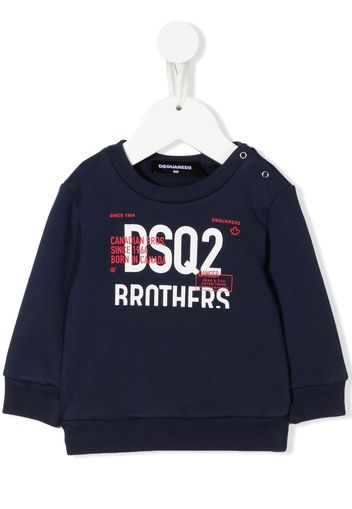 Dsquared2 Kids logo-print long-sleeve sweatshirt - Blu