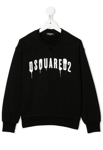 Dsquared2 Kids Felpa con stampa - Nero