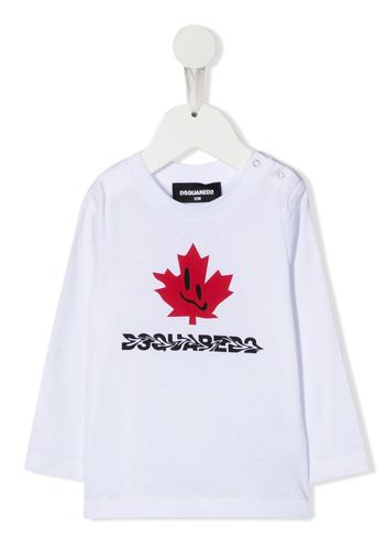 Dsquared2 Kids logo-print long-sleeve T-shirt - Bianco