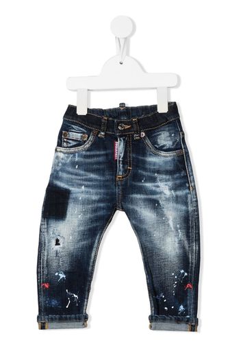 Dsquared2 Kids Jeans slim con effetto vissuto - Blu