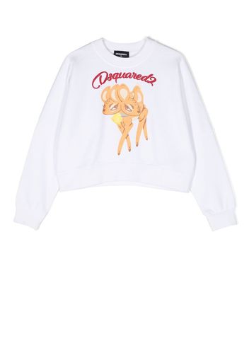 Dsquared2 Kids dear-print jumper - Bianco