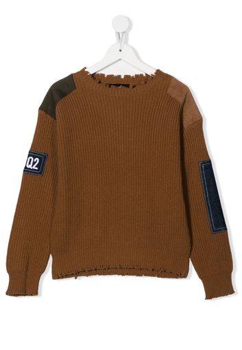 Dsquared2 Kids Maglione con logo - Marrone