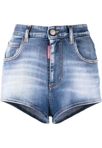 Dsquared2 Shorts denim con effetto schiarito - Blu