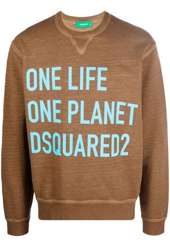 Dsquared2 One Life crew-neck sweatshirt - Marrone