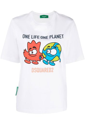 Dsquared2 T-shirt con stampa - Bianco