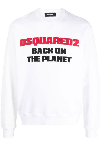 Dsquared2 Felpa Back On The Planet - Bianco