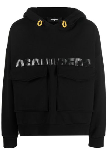 Dsquared2 Felpa con stampa - Nero