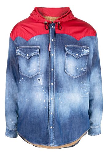 Dsquared2 Giacca denim con cappuccio - Blu