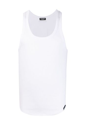 Dsquared2 ribbed cotton tank top - Bianco