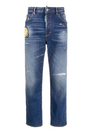 Dsquared2 Jeans dritti Smiley Boston - Blu