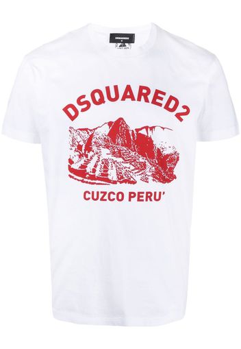 Dsquared2 logo-print short-sleeve T-shirt - Bianco