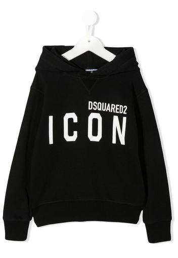 Dsquared2 Kids Icon logo-print hoodie - Nero