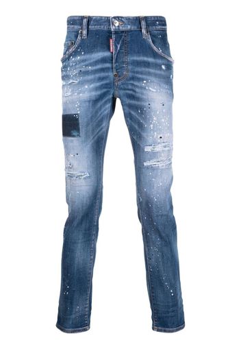 Dsquared2 bleach ripped jeans - Blu