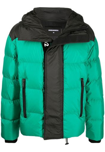 Dsquared2 zip-pockets hooded padded jacket - Verde