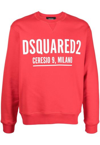 Dsquared2 logo-print cotton sweatshirt - Rosso