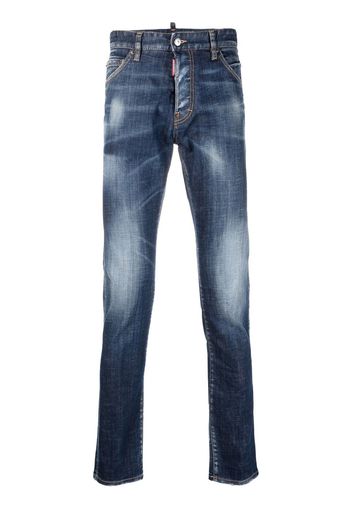 Dsquared2 bleached slim-fit jeans - Blu