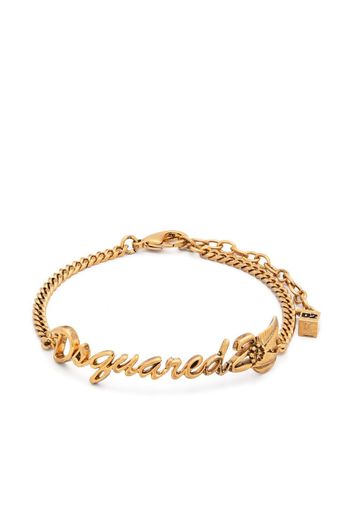 Dsquared2 handwriting-charm chain bracelet - Oro