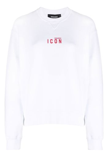 Dsquared2 logo-print cotton jumper - Bianco