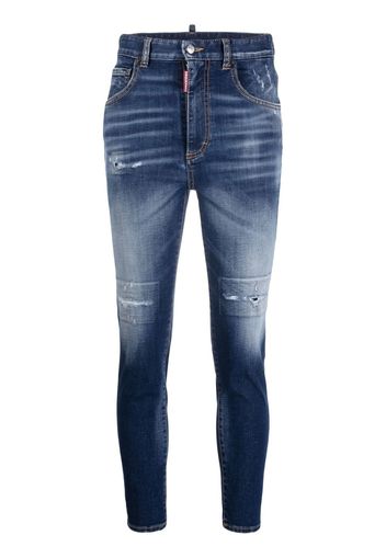 Dsquared2 high-waisted slim-cut jeans - Blu