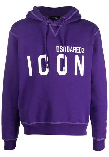 Dsquared2 logo-print cotton hoodie - Viola