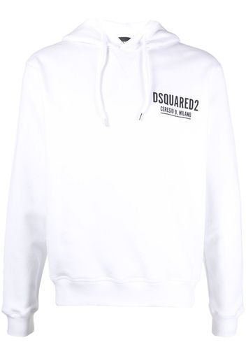 Dsquared2 logo-print cotton hoodie - Bianco