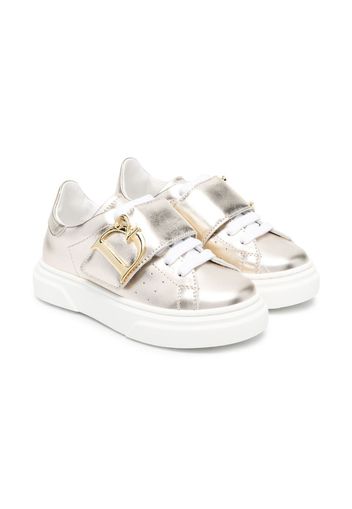 Dsquared2 Kids logo-plaque touch-strap sneakers - Oro