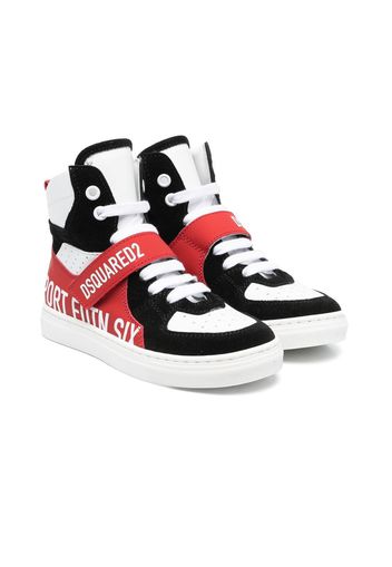 Dsquared2 Kids leather panelled high-top sneakers - Nero