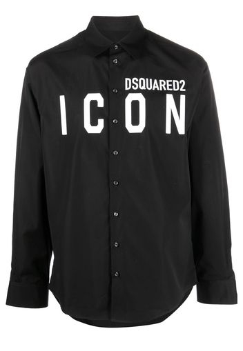 Dsquared2 logo-print cotton shirt - Nero